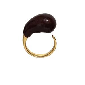 Water Drop Ring Brown Adjustable Couture Style NEW